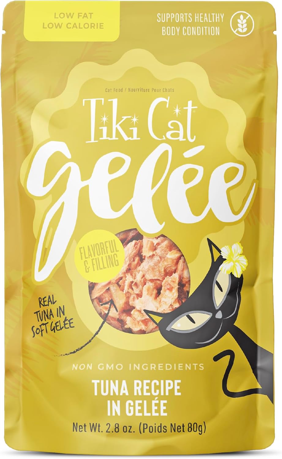 Tiki Cat Gelee Low-Fat Tuna in Gelee Recipe Wet Cat Food Pouch - 2.8 Oz - Case of 12 Default Title