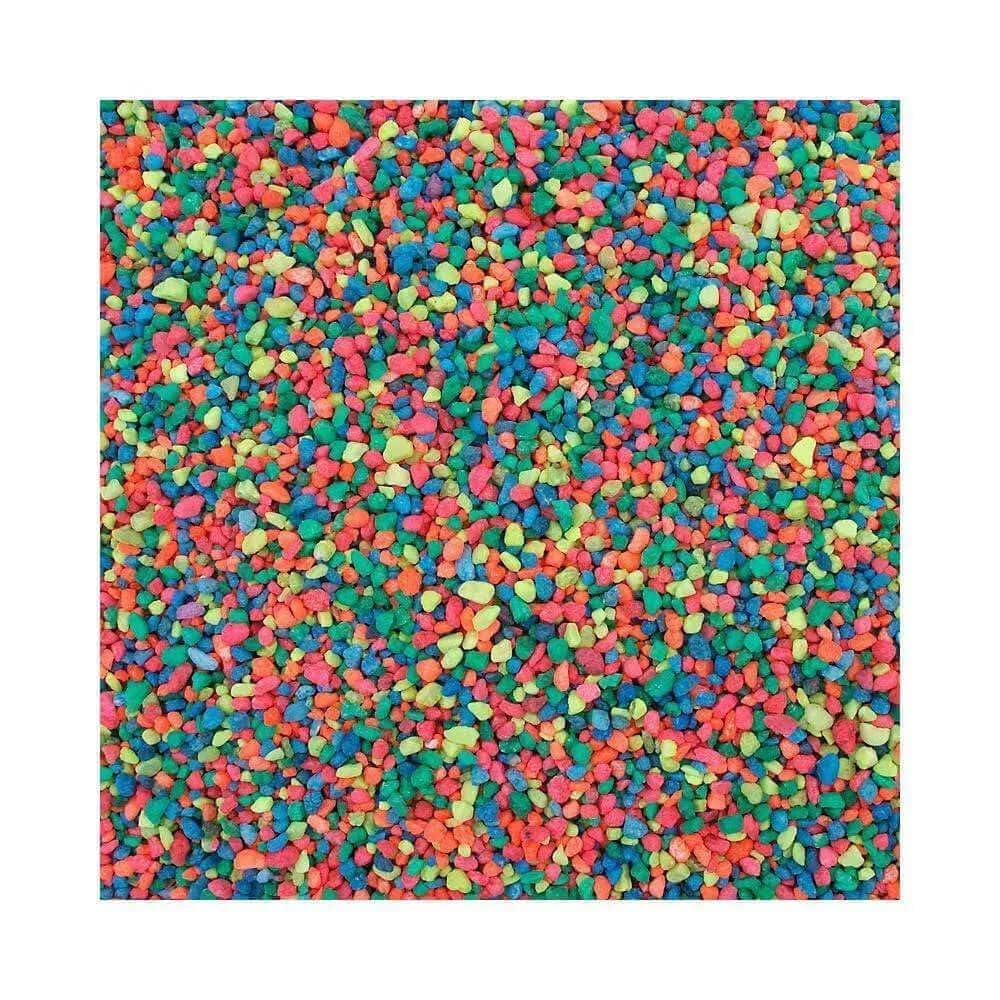 World Wide Imports Pure Water Pebbles for Freshwater Aquarium - Neon Green - 5 Lbs - Case of 6  