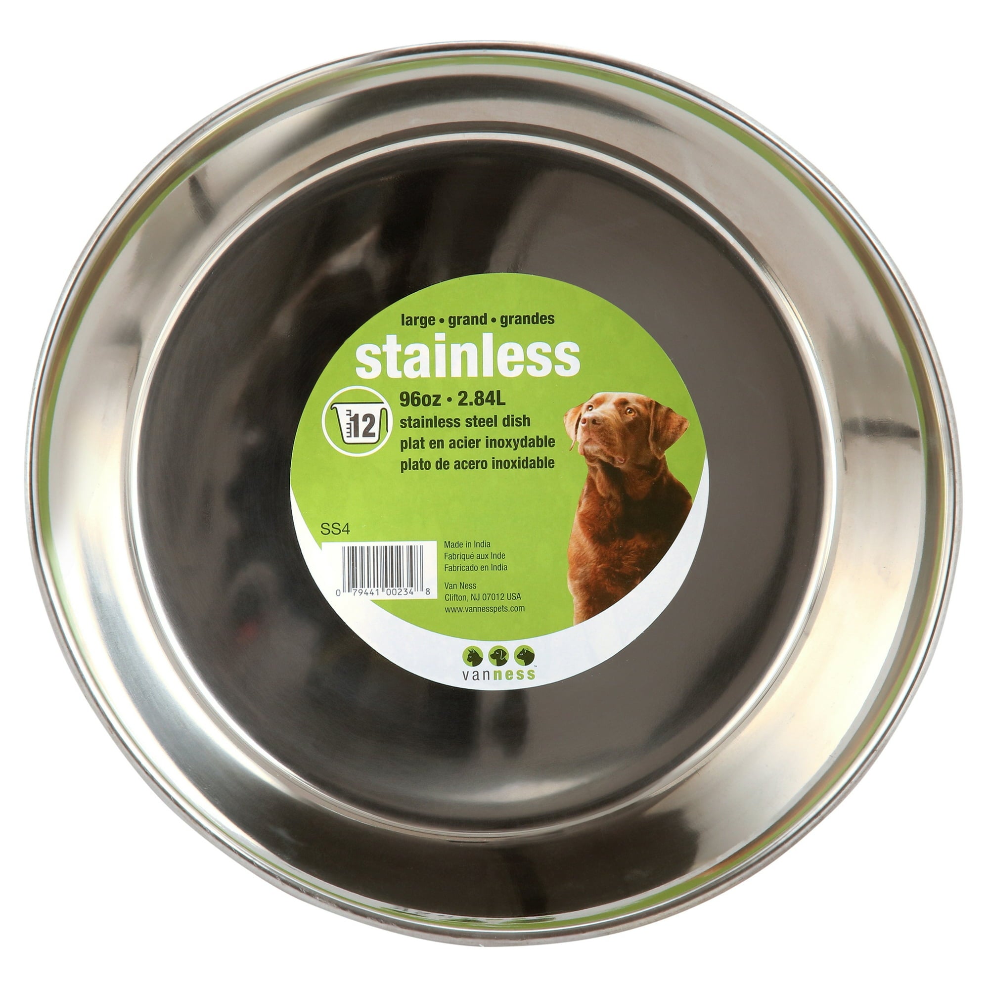 Van Ness Non-Skid Stainless Steel Dog Bowl