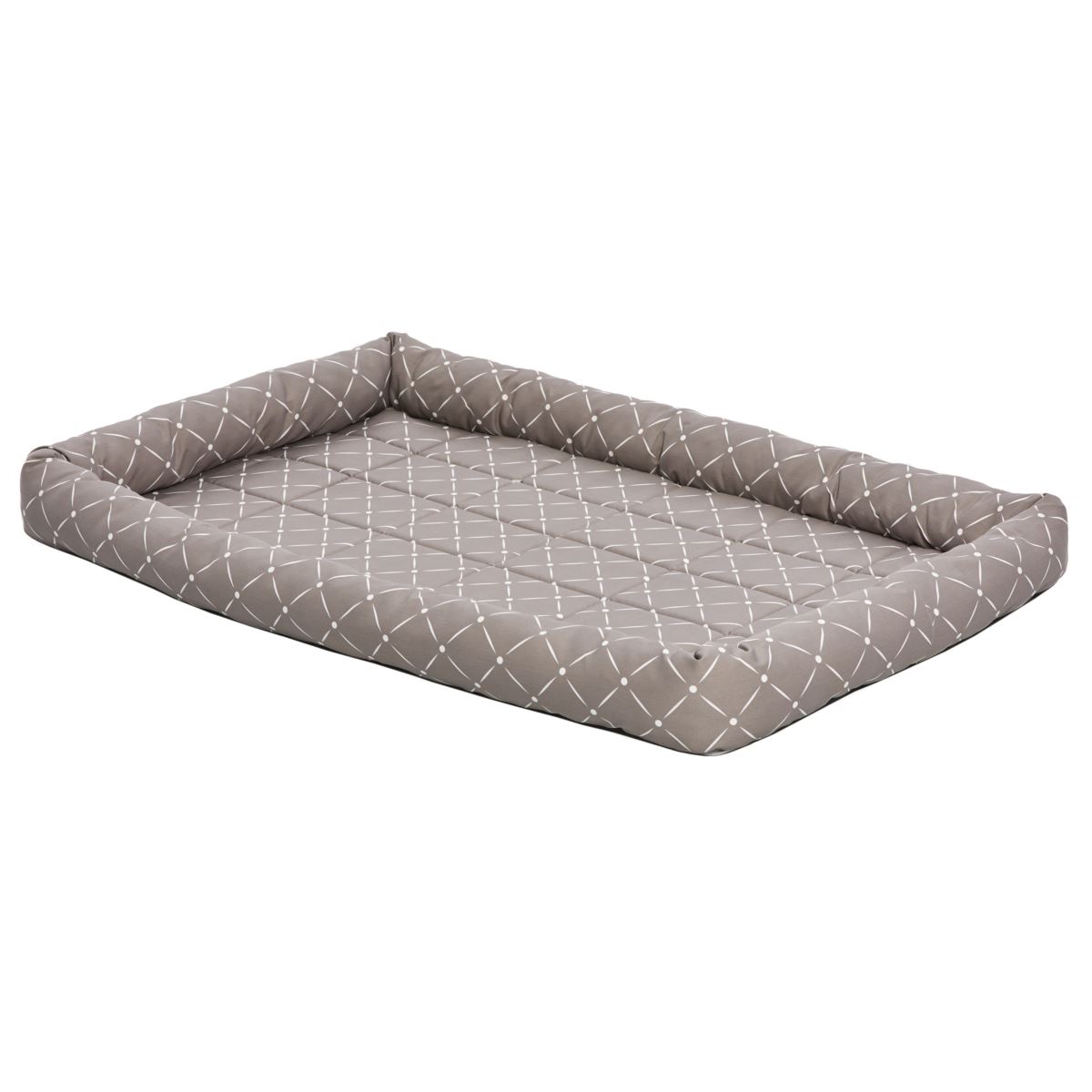 Midwest Homes Quite Time Rectangular Ashton Bolster Dog Bed or Crate Mat - Mushroom - L:48 X W:30 X H:3.8 Inch Mushroom L:48 X W:30 X 3.7 In