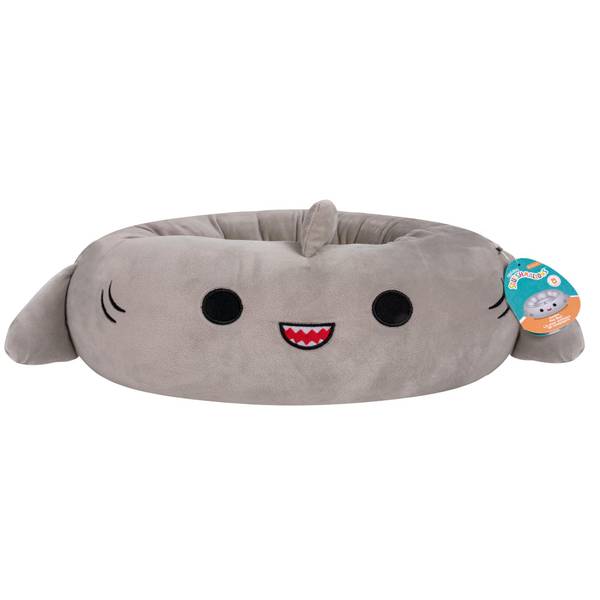 Jazzwares Squishmallows Gordon Shark Round Ultra-Soft Cat and Dog Bed - Gray Small/Medium - 20 Inch