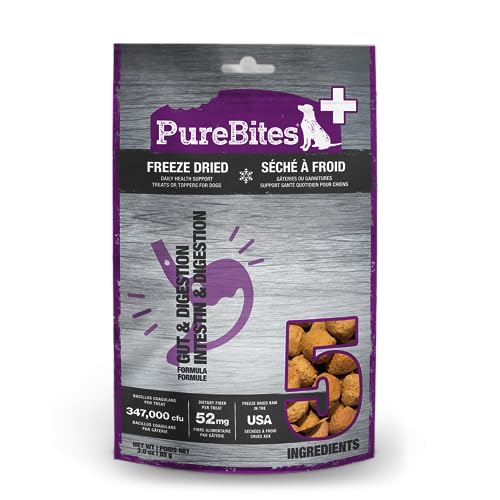 Purebites Limited Ingredient Gut and Digestion Health Supplemental Freeze-Dried Dog Treats or Topper - 3 Oz Default Title