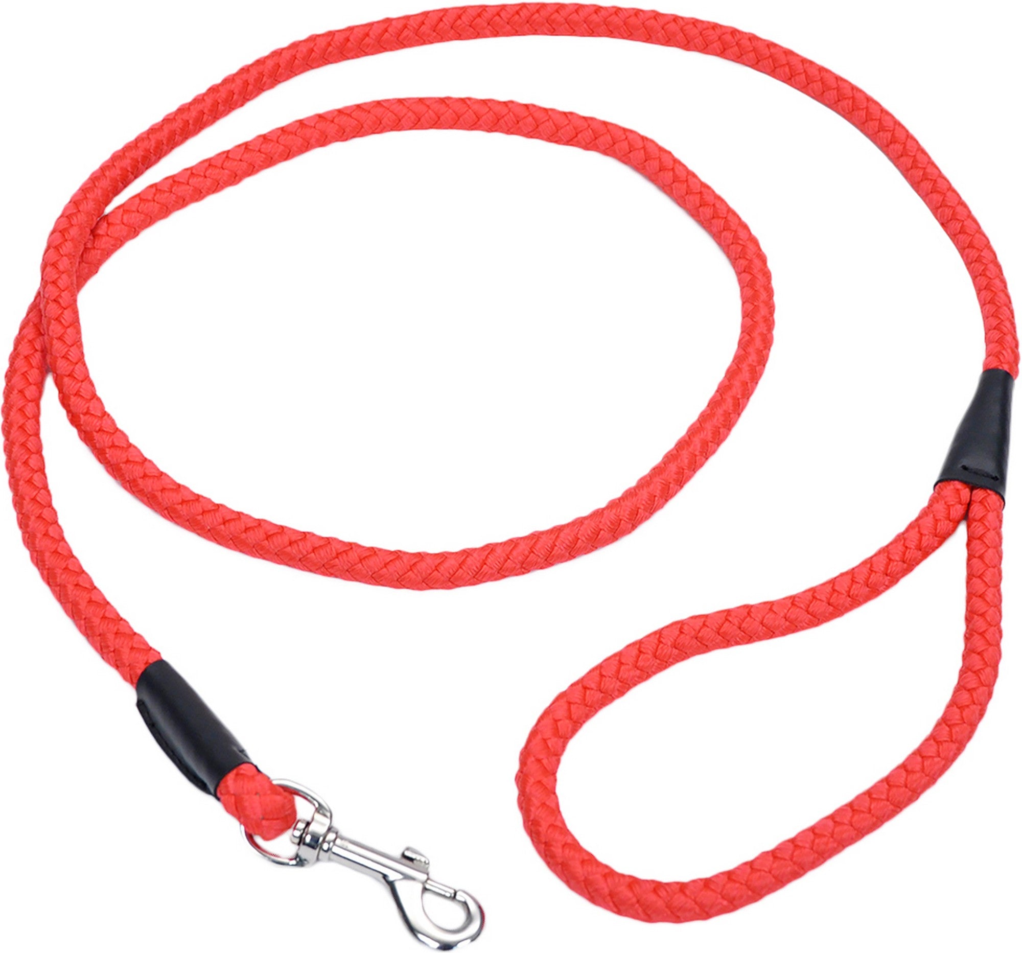 Coastal Tangle-Free Cord Rope Braided Nylon Dog Leash - L:72 X W:1 Inch Red