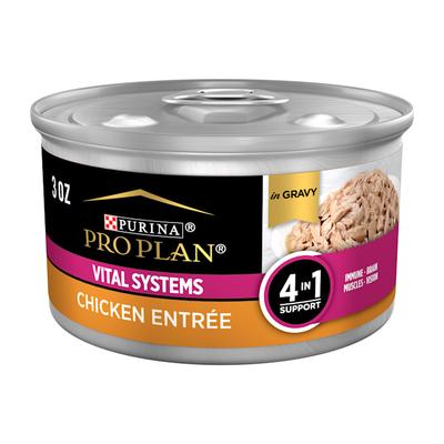 Purina Pro Plan Vital Systems 4-in-1 Support Chicken Entrée in Gravy Canned Cat Food - 3 Oz - Case of 24 Default Title