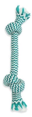 Mammoth Pet Products 2-Knotted Bone Extra Fresh Dental Floss Mint Scent Rope Tug Dog Toy Medium - 12 Inch