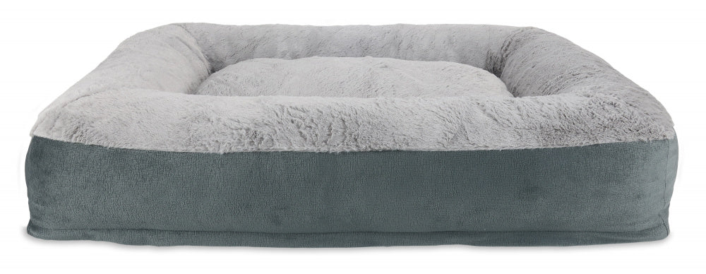 Arlee Harper Rectangle Slumber Dog Bed Gray Small - L:36 X W:28 X H:7