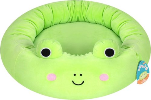 Jazzwares Squishmallows Wendy The Frog Round Ultra-Soft Cat and Dog Bed Large - 30 Inch