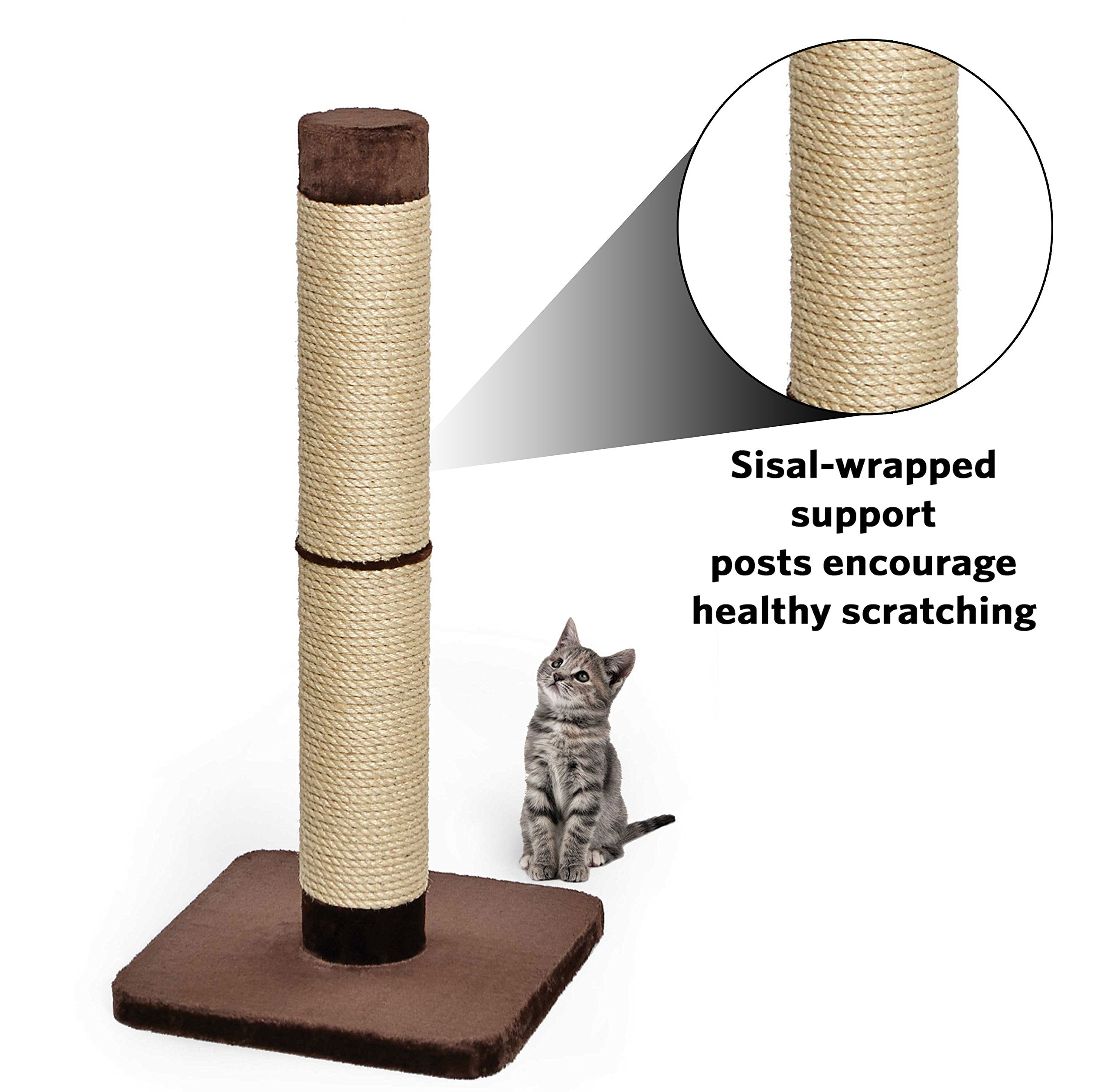 Midwest Nuvo Grand Fort Cat Scratching Furniture Post - Brown/Beige  