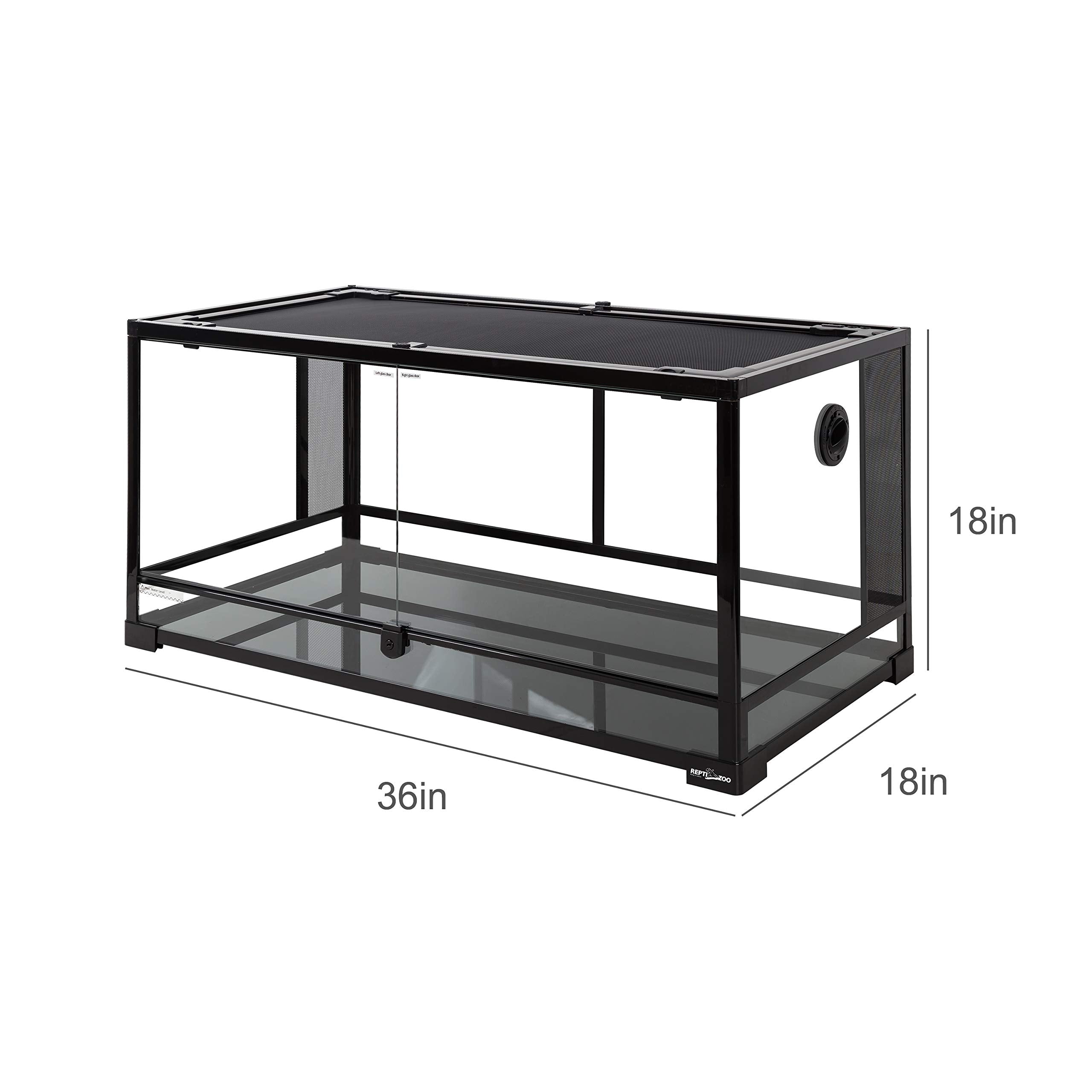 Zoo Med Laboratories Low Body Scorpion Flat Terrarium Tank with Aliminum Screen Cover - 50 Gallons  