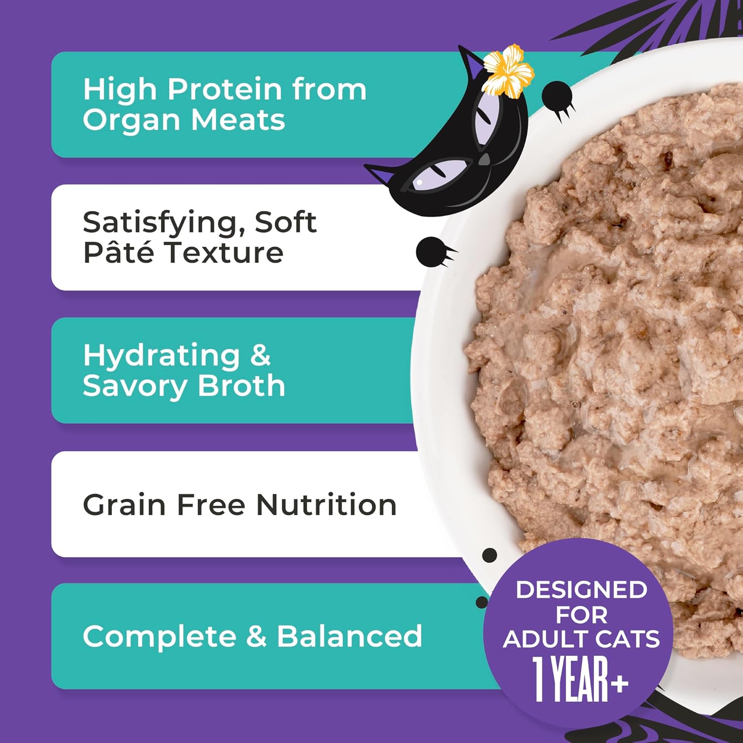 Tiki Cat After Dark Soft Pate Grain-Free Lamb and Beef Liver Adult Canned Cat Food