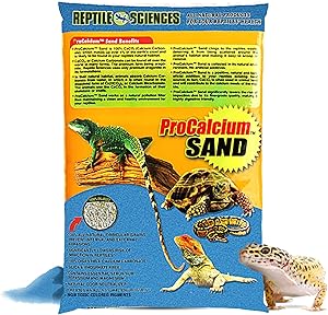 Nature's Ocean Reptile Sciences ProCalcium Natural Terrarium Sand Substrate - Blue - 10 Lbs - Case of 4