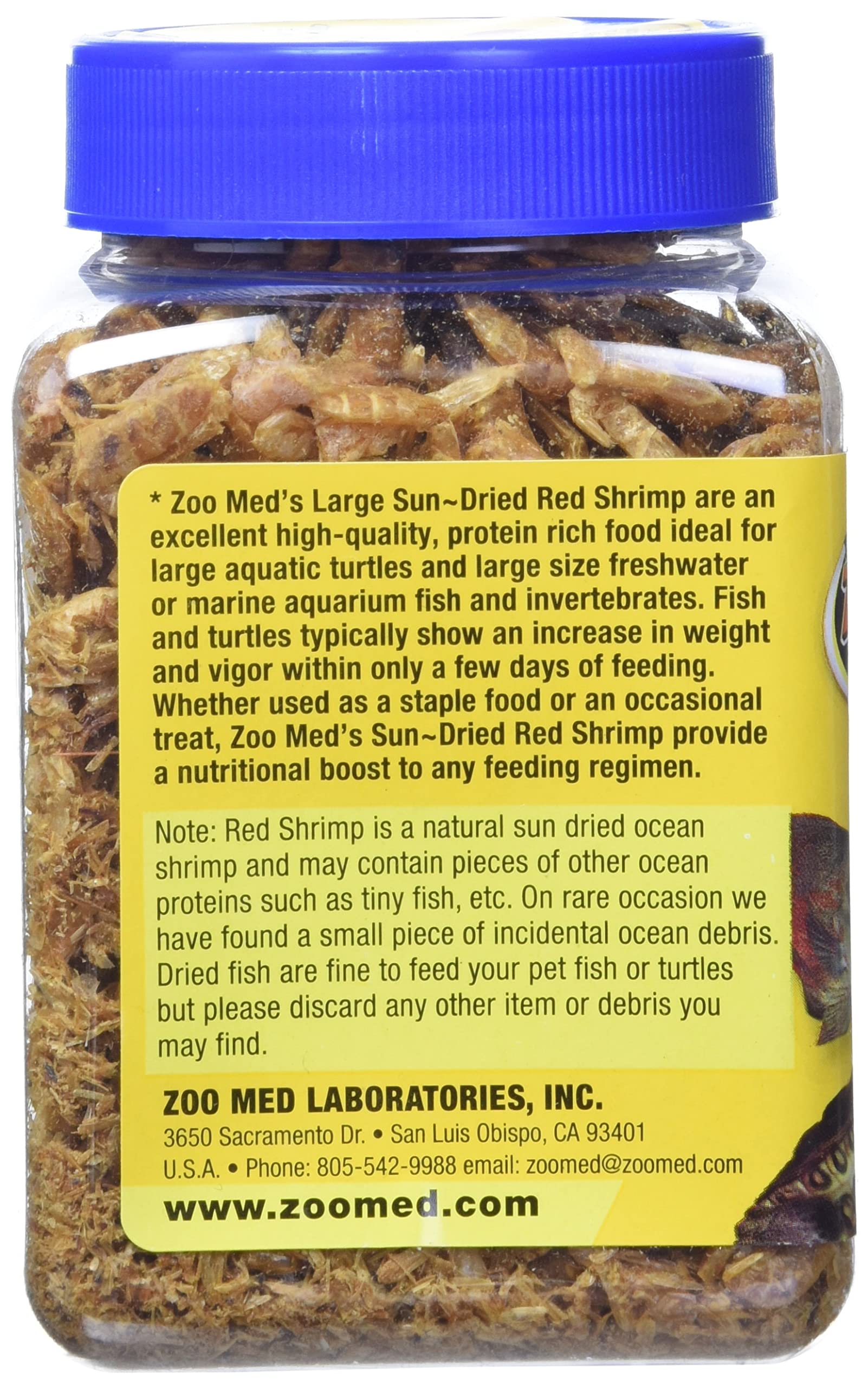 Zoo Med Laboratories Jumbo Red Shrimp Freeze-Dried Large Fish and Reptile Food - 5 Oz  