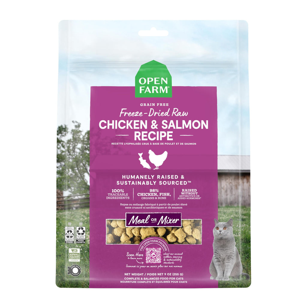 Open Farm Chicken and Salmon Freeze-Dried Raw Cat Food - 3.5 Oz  
