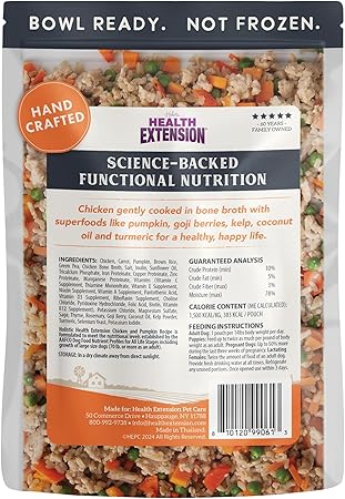Health Extension Gently Cooked Chicken and Pumpkin in Bone Broth Wet Dog Food Pouch