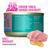 Tiki Cat Baby Pate Grain-Free Minced Chicken Tuna and Chicken Liver Kitten Canned Cat Food - 2.4 Oz - Case of 12