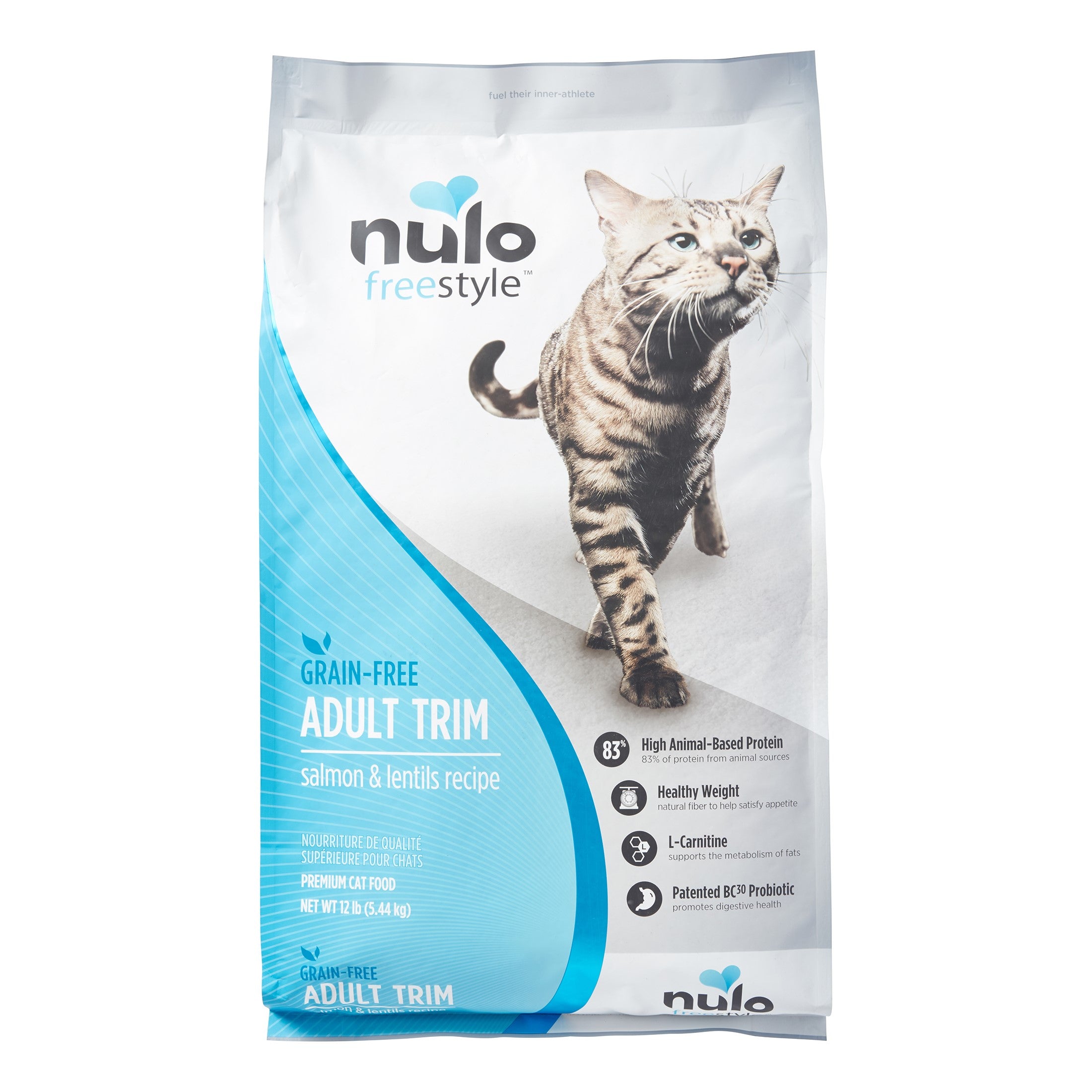 Nulo Freestyle Grain-Free Trim Healthy Weight Salmon and Lentils Adult Dry Cat Food - 12 Lbs Default Title