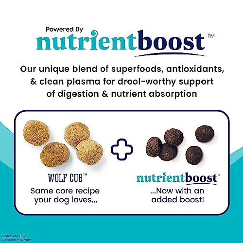 Solid Gold NutrientBoost Wolf Cub Gut Health Bison Oatmeal and Barley Large-Breed Puppy Dry Dog Food - 22 Lbs