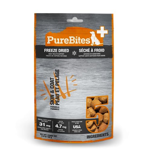 Purebites Limited Ingredient Skin and Coat Health Supplemental Freeze-Dried Dog Treats or Topper - 3 Oz Default Title