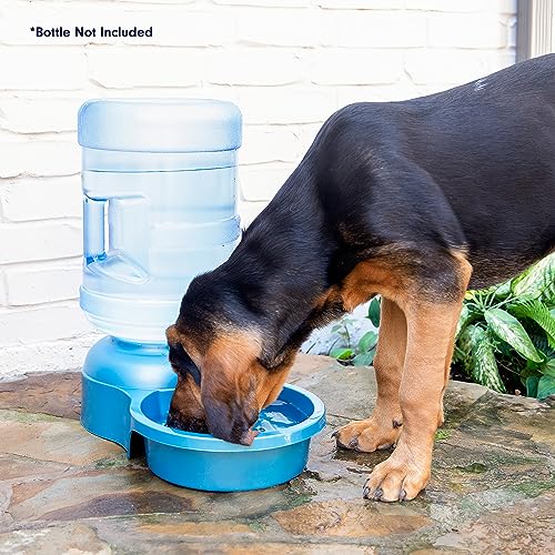 Petmate Big Blue Outdoor Cat and Dog Water Bowl - Holds 115 Ounces Water - Fits 5 Gallon Water Jug