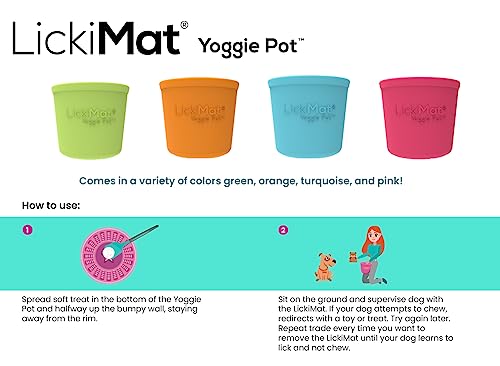 Innovative Pet Lickimat Yoggie Pot Slow Feeding Rubber Dog Bowl or Pot