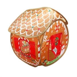 Kong Holiday Play Spaces Gingerbread Bungalow Pop-Up Cat House with Catnip Cat Toy Default Title