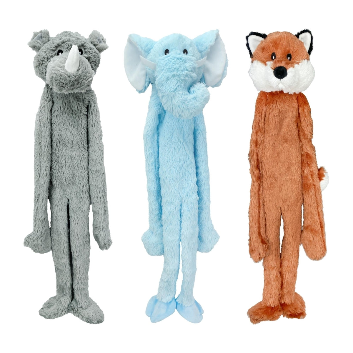Multipet Swingin' Flatties Stuffing-Free Crinkle and Squeak Soft Dog Toy - Assorted Color - 27 Inch
