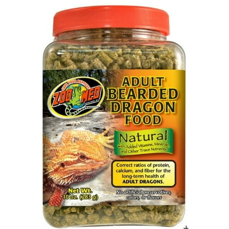 Zoo Med Laboratories Adult Bearded Dragon High-Fiber Reptile Food 10 Ounce