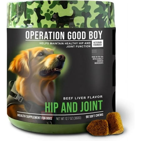 Operation Good Boy Natural Hip and Joint Beef Liver Soft Chew Dog Supplements - 90 Count Default Title