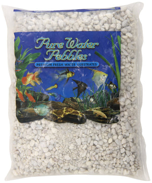 World Wide Imports Pure Water Pebbles for Freshwater Aquarium - White Rose - 5 Lbs - Ca...