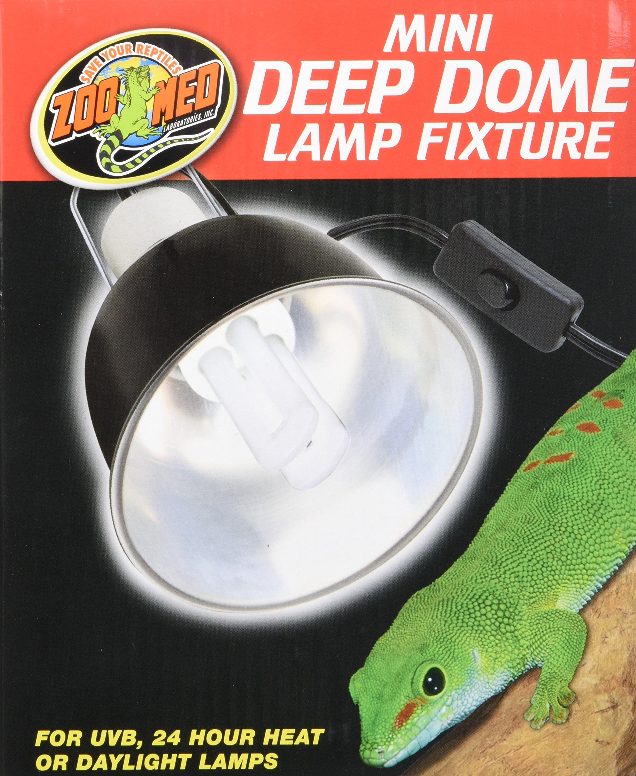 Zoo Med Laboratories Combo Deep Dome Reptile Basking Lamp Fixture - Large  