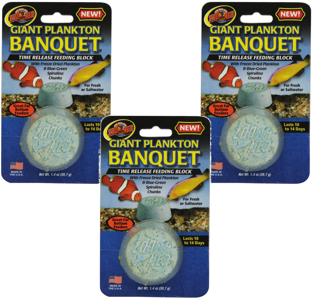 Zoo Med Laboratories Plankton Banquet Block Time-Release Saltwater or Freshwater Fish F...