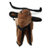 Tuffy Junior Barnyard Bull Reinforced Durable Squeak and Floating Plush Dog Toy - Brown