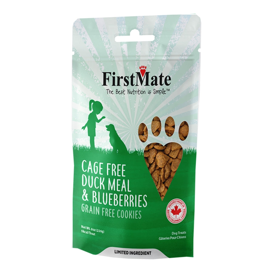 FirstMate Grain-Free Limited Ingredient Duck and Blueberry Flavored Dog Treats