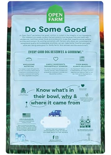 Open Farm Goodbowl Grass-Fed Beef and Brown Rice Oven-Baked Small-Batch Dry Dog Food - 3.5 Lbs