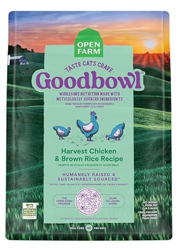 Open Farm Goodbowl Chicken and Brown Rice Oven-Baked Small-Batch Dry Cat Food - 7 Lbs Default Title