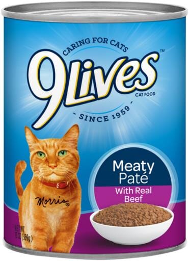9Lives Beef Dinner Canned Cat Food - 13 Oz - Case of 12
