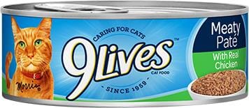 9Lives Chicken Meaty Pate Canned Cat Food - 5.5 Oz - Case of 24