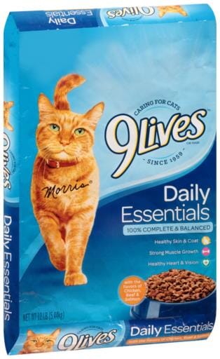 9Lives Daily Essentials Chicken Beef and Salmon Dry Cat Food - 12 Lbs