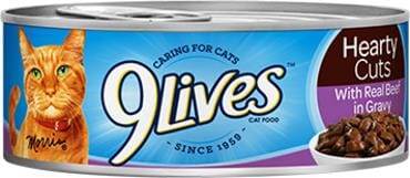 9Lives Hearty Cuts Beef and Chicken Canned Dog Food - 5.5 Oz - Case of 24