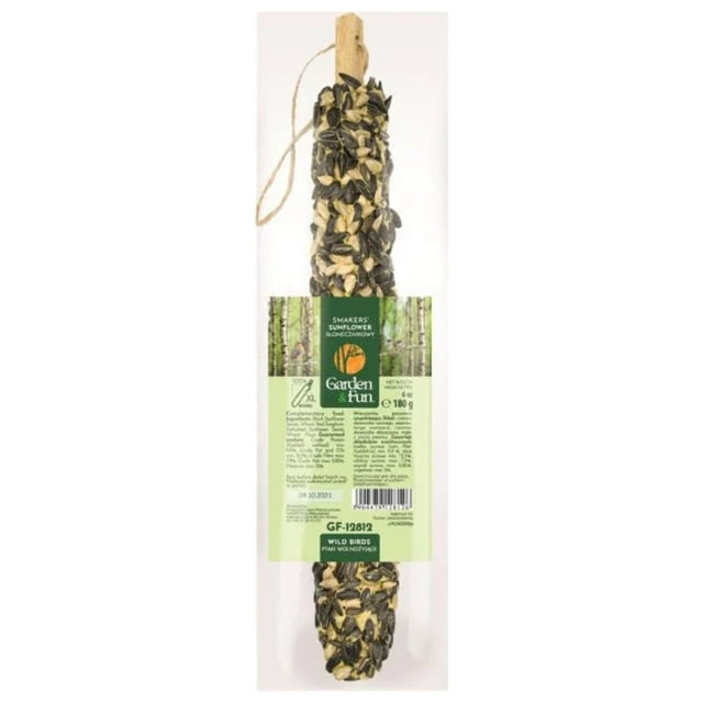 A&E Cage Company Garden Fun Smakers Black Oil Sunflower Seed Stick Wild Bird Treats - Medium - 6 Oz