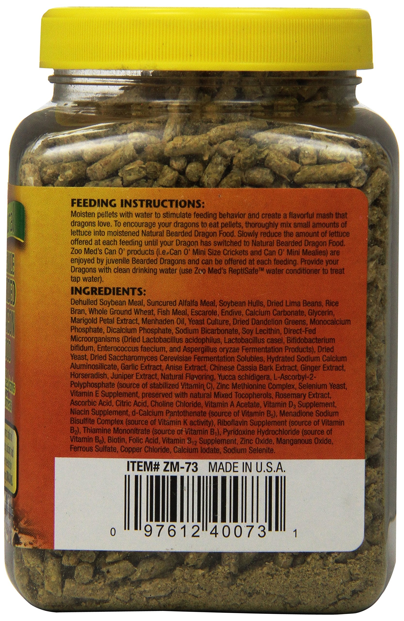 Zoo Med Laboratories Bearded Dragon Pellets Juvenile Freeze-Dried Reptile Food - 10 Oz  