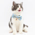 Touchcat ® Floral Patterned Designer Cat Collar with Bow - Blue - Large