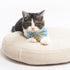 Touchcat ® Floral Patterned Designer Cat Collar with Bow - Blue - Large