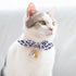 Touchcat ® Miss-Daisy Designer Cat Collar with large Bowtie and Bell Charm