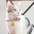 Touchcat ® Miss-Daisy Designer Cat Collar with large Bowtie and Bell Charm
