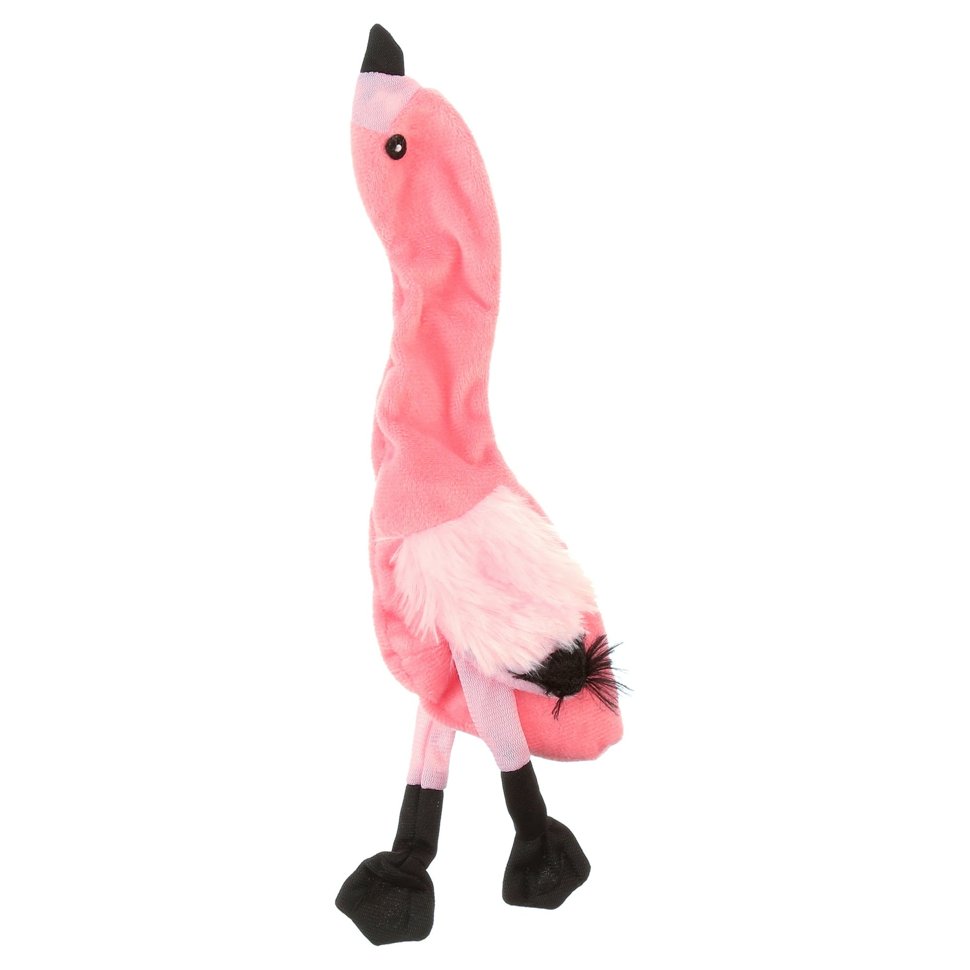 Ethical SPOT Skinneeez Stuffing-Free Flamingo Squeak and Soft Dog Toy