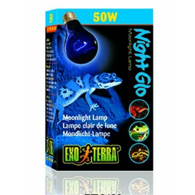Exo Terra Incandescent A-19 Night Heating Nocturnal Vision Moonlight Reptile Lamp 50 Watt