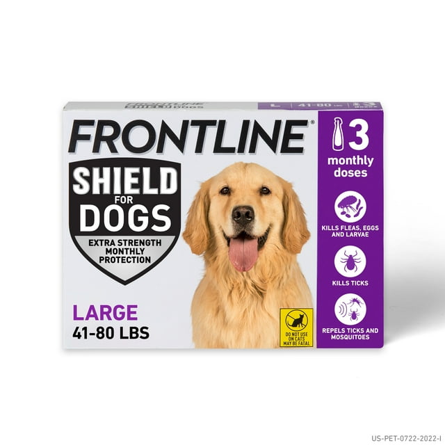 Frontline Shield Extra-Strength Dog Flea and Tick 3-Dose Treatment Large - Dogs 41-80 Lbs
