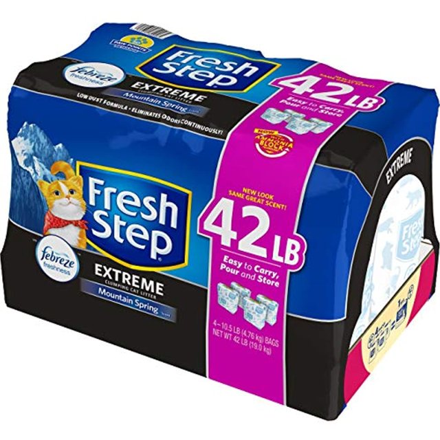 Fresh Step Extreme Mountain Spring Febreze Scented 10-Day Clumping Cat Litter - 42 Lbs Default Title