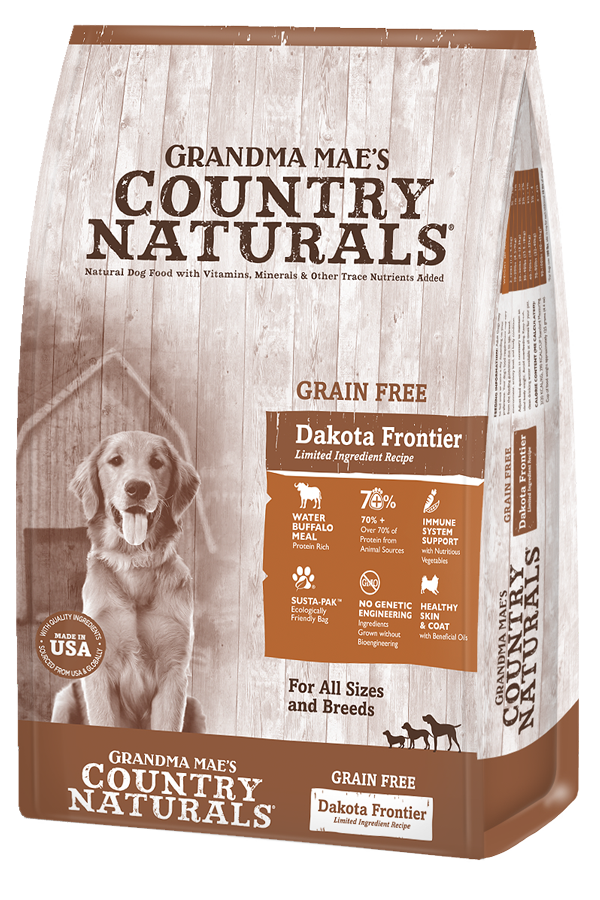 Grandma Mae's Country Naturals Limited Ingredient Diet Grain-Free Buffalo Recipe Dry Dog Food - 22 Lbs